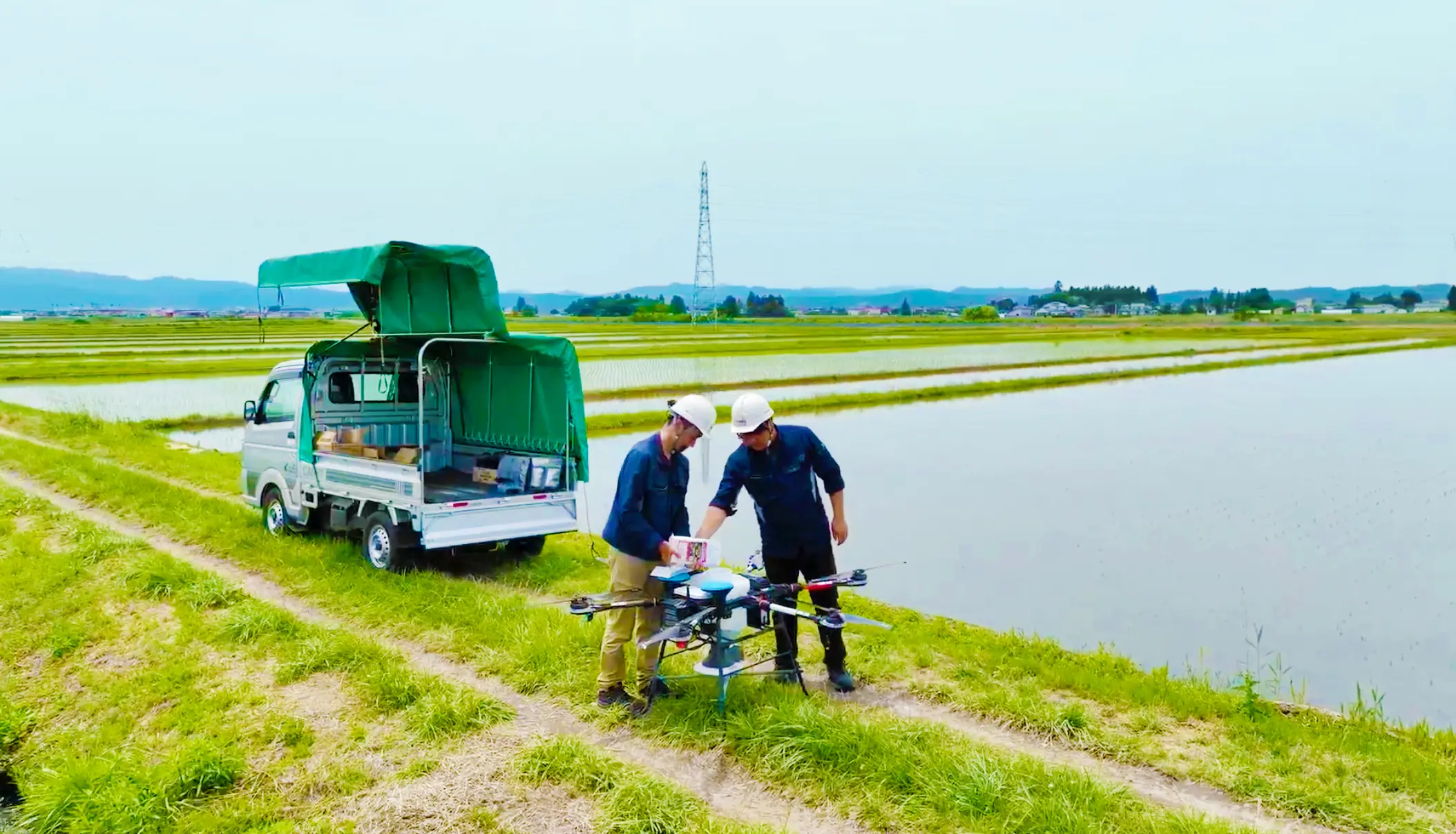 Preparation of the drone.